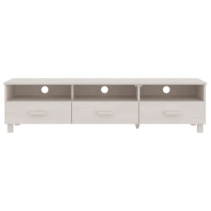 Dulap TV „HAMAR”, alb, 158x40x40 cm, lemn masiv de pin - WALTI WALTI