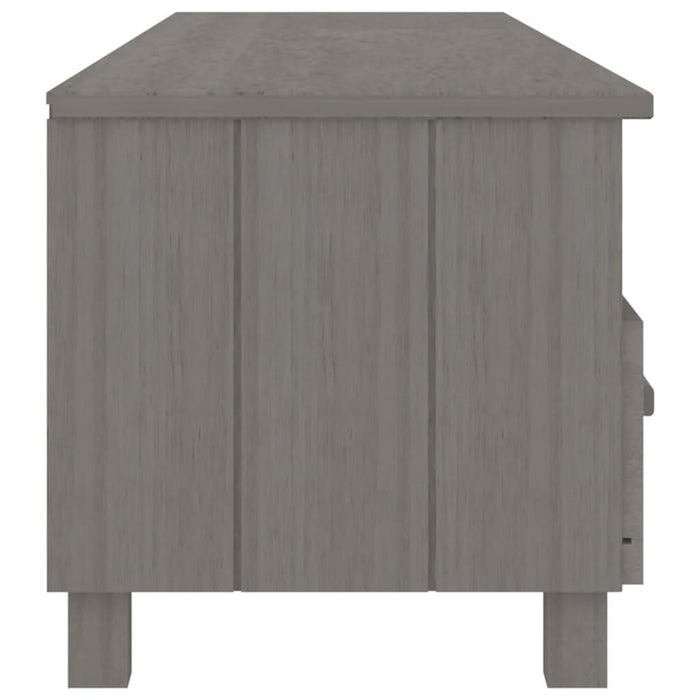 Dulap TV „HAMAR”, gri deschis, 158x40x40 cm, lemn masiv de pin - WALTI WALTI