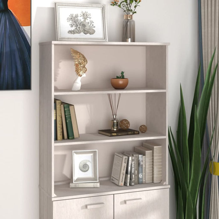 Raft superior comodă „HAMAR” alb, 85x35x100 cm, lemn masiv pin - WALTI WALTI