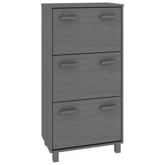 Pantofar „HAMAR”, gri închis, 59,5x35x117cm, lemn masiv pin - WALTI WALTI