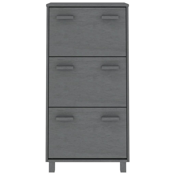 Pantofar „HAMAR”, gri închis, 59,5x35x117cm, lemn masiv pin - WALTI WALTI
