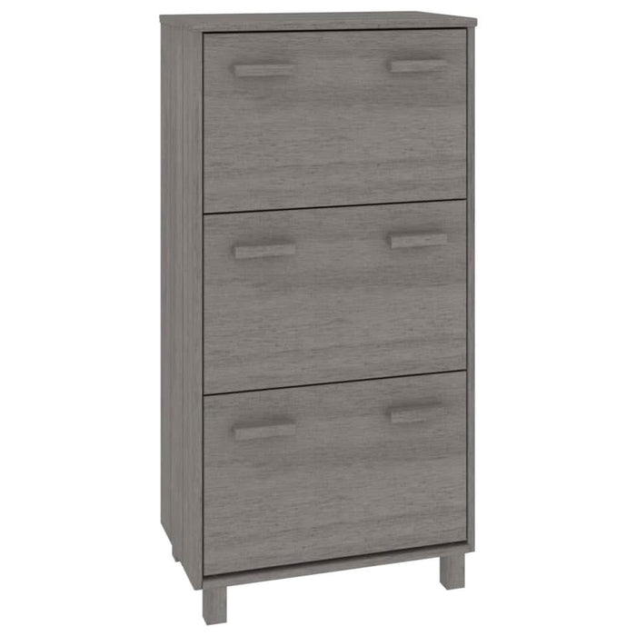 Dulap pantofi, gri deschis, 59,5x35x117 cm, lemn masiv de pin - WALTI WALTI