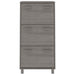 Dulap pantofi, gri deschis, 59,5x35x117 cm, lemn masiv de pin - WALTI WALTI