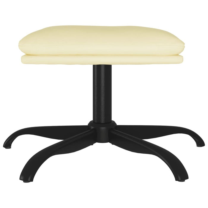 Taburet, crem, 60x60x36 cm, piele ecologică - WALTI WALTI