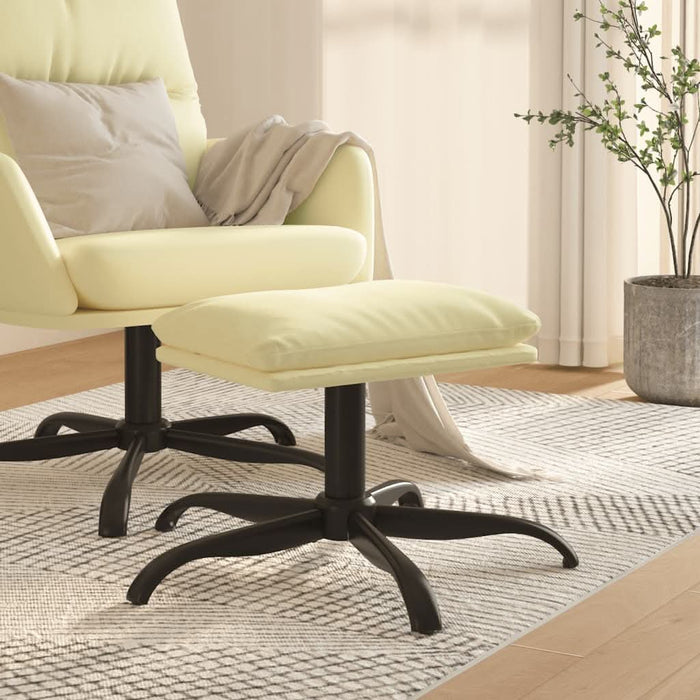 Taburet, crem, 60x60x36 cm, piele ecologică - WALTI WALTI