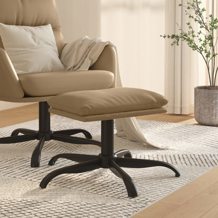 Taburet, cappuccino, 60x60x36 cm, piele ecologică - WALTI WALTI