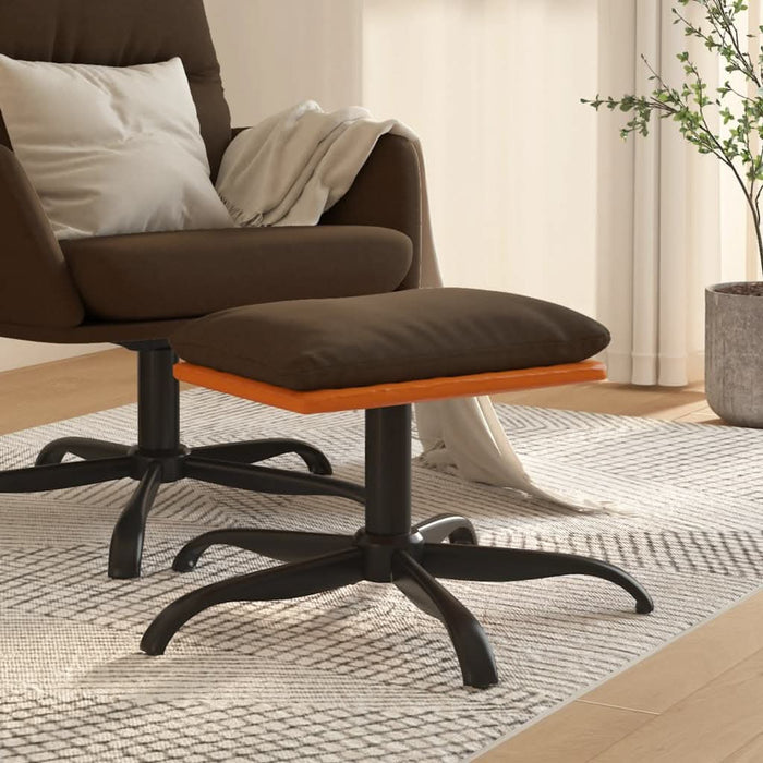 Taburet, maro, 60x60x36 cm, textil și piele ecologică - WALTI WALTI
