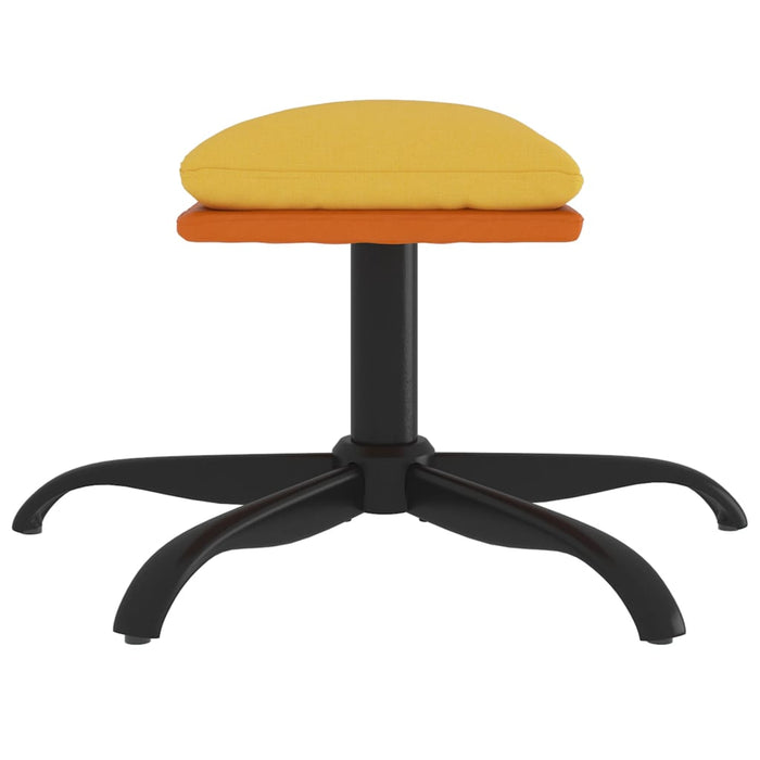 Taburet, galben muștar, 60x60x36 cm, textil și piele eco - WALTI WALTI