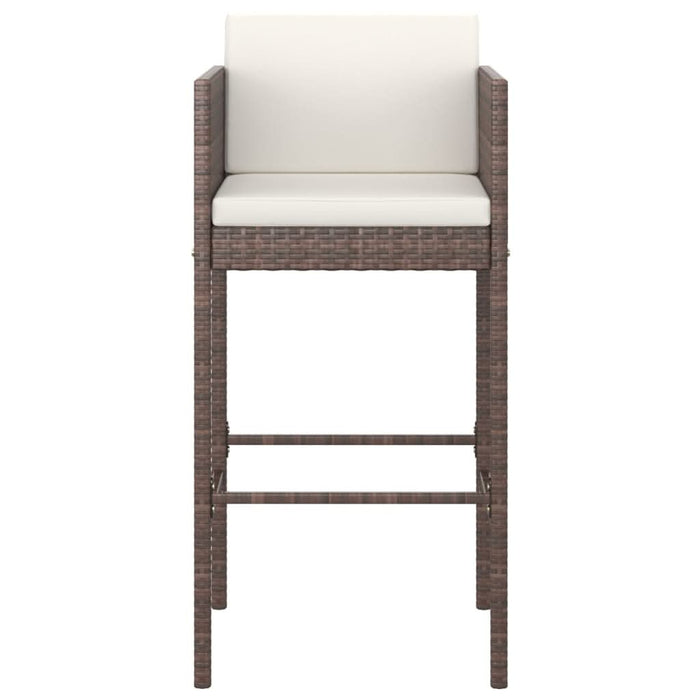 Set mobilier bar de grădină cu perne, 5 piese, maro, poliratan - WALTI WALTI