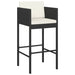 Set mobilier bar de grădină cu perne, 5 piese, negru, poliratan - WALTI WALTI