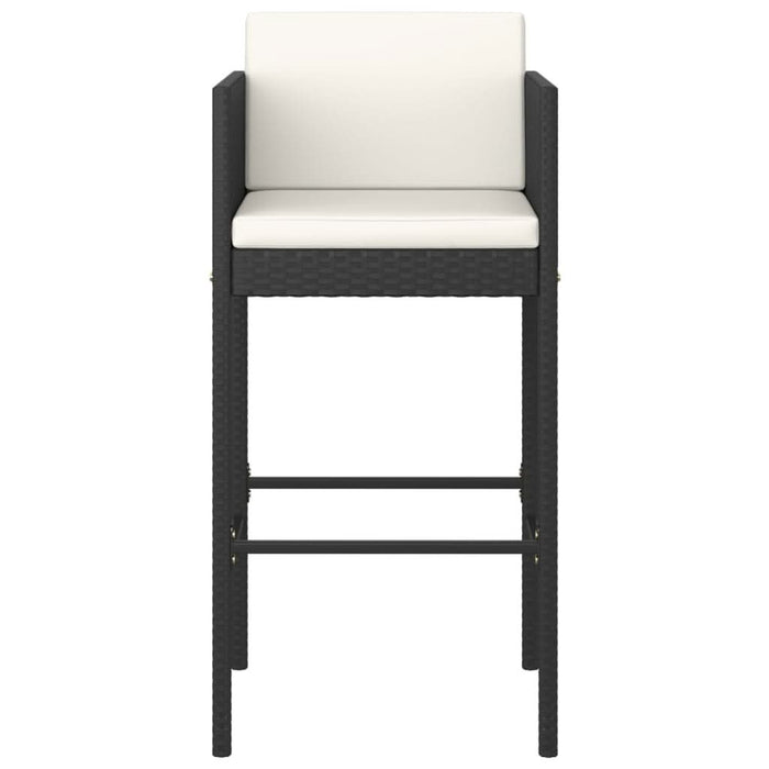 Set mobilier bar de grădină cu perne, 5 piese, negru, poliratan - WALTI WALTI