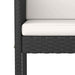 Set mobilier bar de grădină cu perne, 5 piese, negru, poliratan - WALTI WALTI