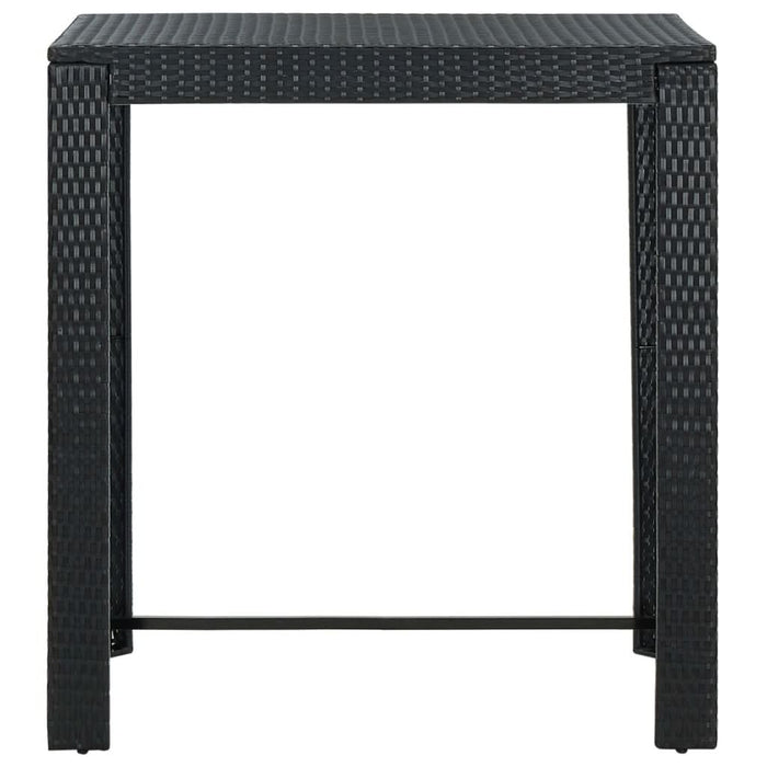 Set mobilier bar de grădină cu perne, 5 piese, negru, poliratan - WALTI WALTI