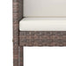 Set mobilier bar de grădină, cu perne, 3 piese, maro, poliratan - WALTI WALTI