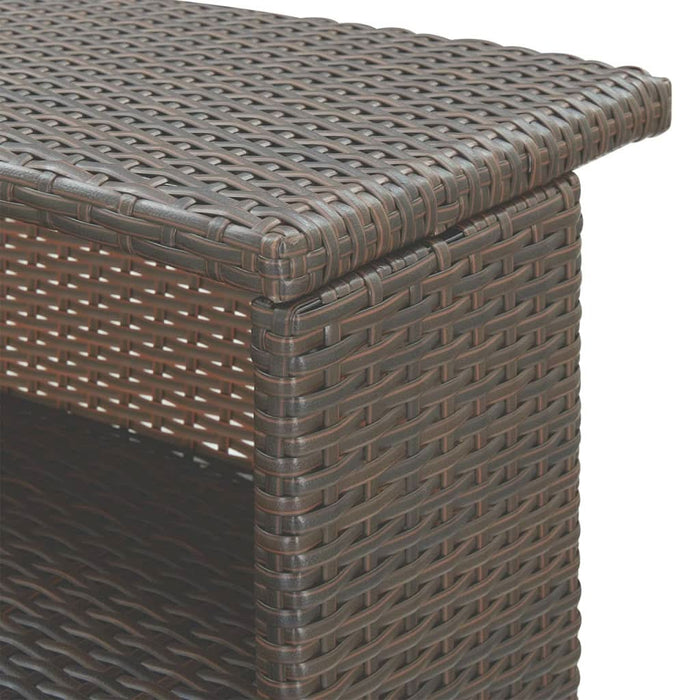 Set mobilier bar de grădină, cu perne, 3 piese, maro, poliratan - WALTI WALTI