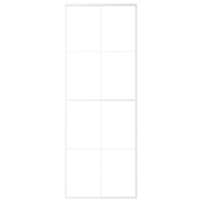Ușă glisantă, alb, 76x205 cm, sticlă mată ESG și aluminiu - WALTI WALTI