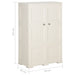 Dulap din plastic, 79x43x125 cm, vanilla ice, design de lemn - WALTI WALTI