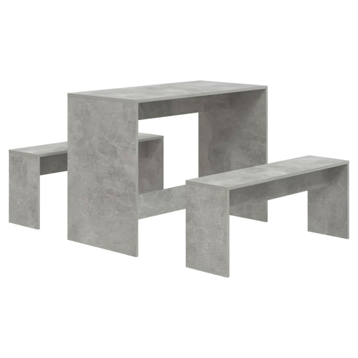Set mobilier de bucătărie, 3 piese, gri beton, PAL - WALTI WALTI
