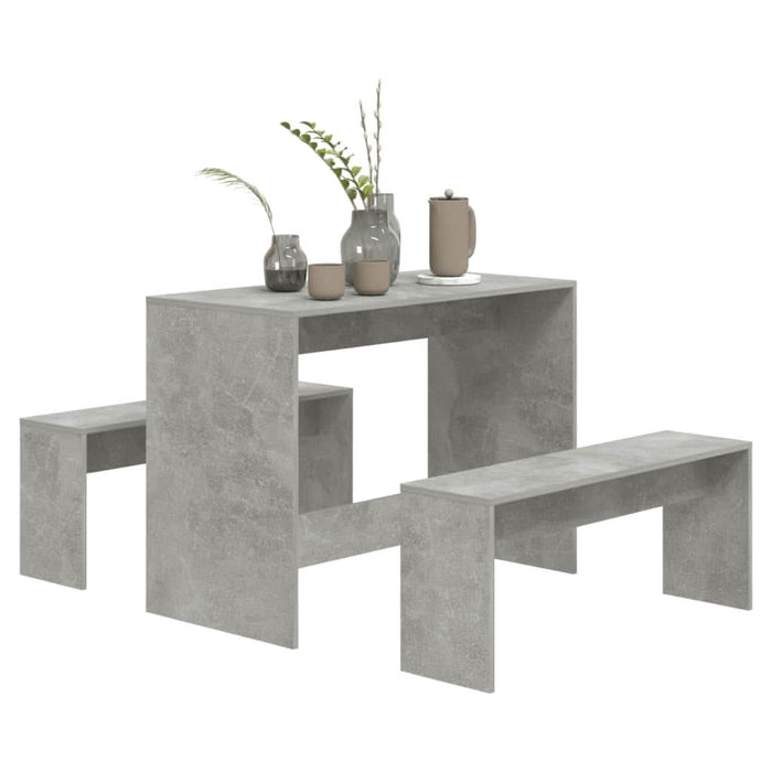 Set mobilier de bucătărie, 3 piese, gri beton, PAL - WALTI WALTI