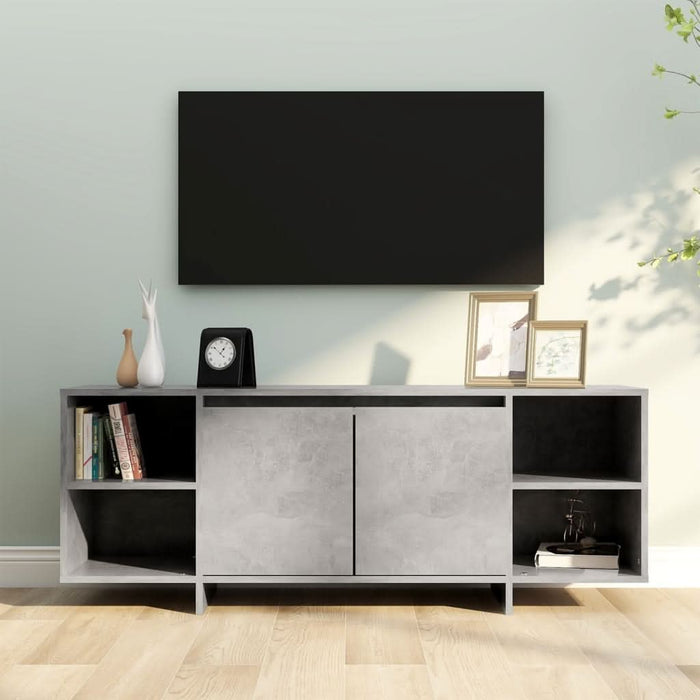 Comodă TV, gri beton, 130x35x50 cm, PAL - WALTI WALTI