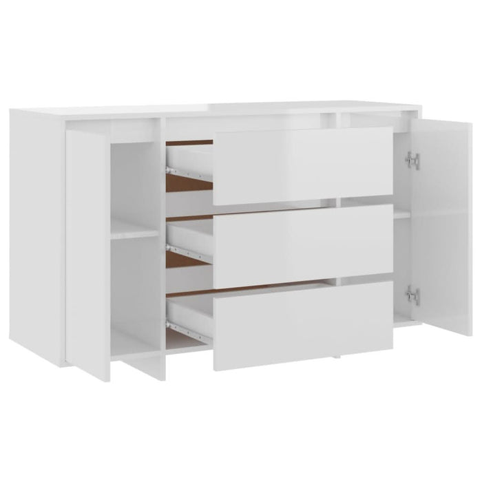 Servantă cu 3 sertare, alb extralucios, 120x41x75 cm, PAL - WALTI WALTI