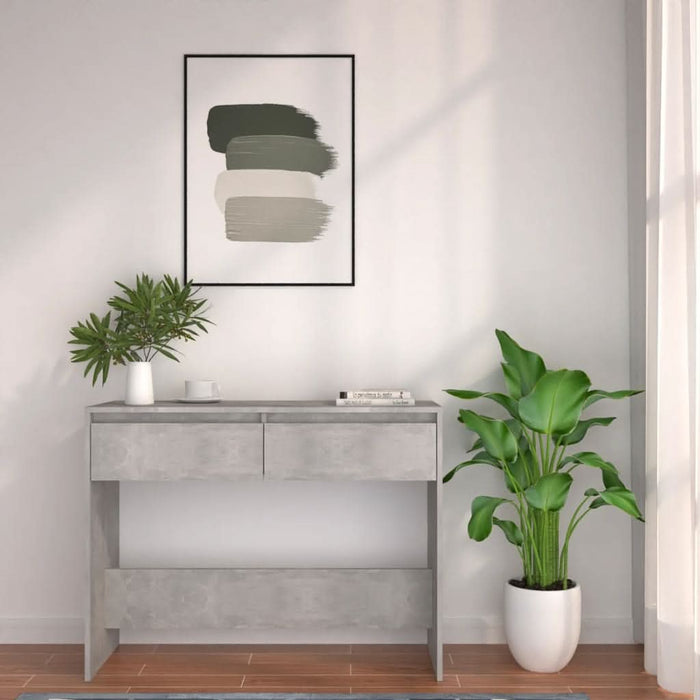 Masă consolă, gri beton, 100x35x76,5 cm, PAL - WALTI WALTI