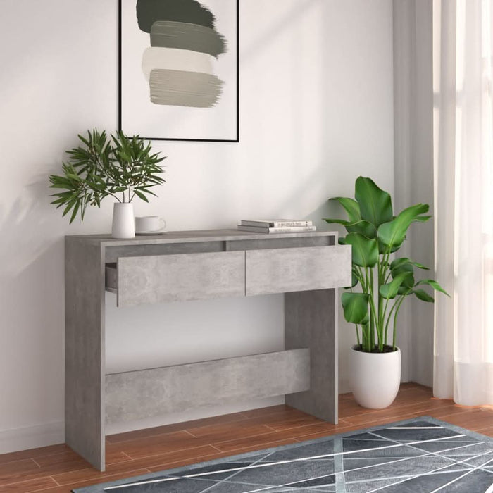 Masă consolă, gri beton, 100x35x76,5 cm, PAL - WALTI WALTI