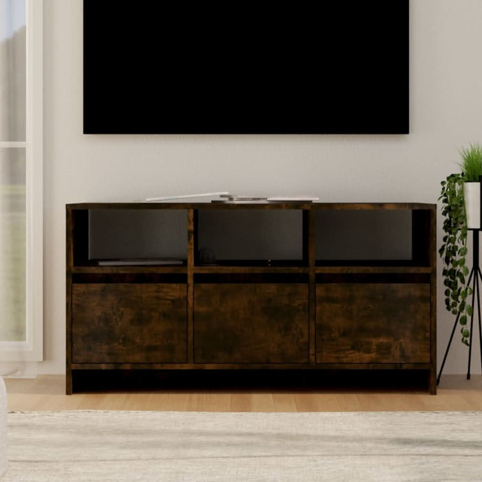Comodă TV, stejar fumuriu, 102x37,5x52,5 cm, lemn prelucrat - WALTI WALTI