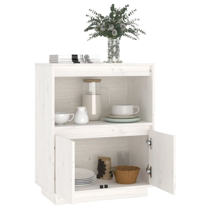 Servantă albă 60x34x75 cm din lemn masiv de pin - WALTI WALTI
