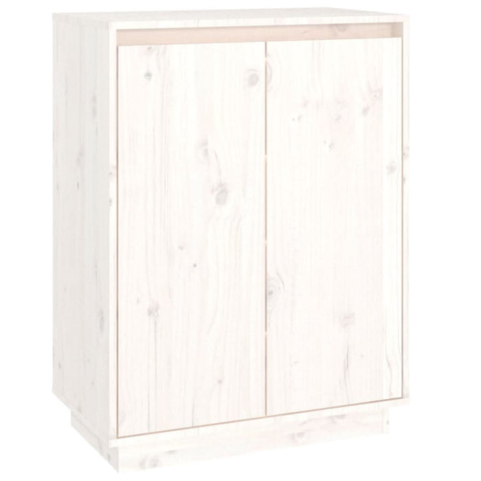Pantofar, alb, 60x35x80 cm, lemn masiv de pin - WALTI WALTI