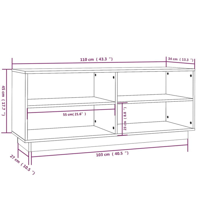 Pantofar, maro miere, 110x34x45 cm, lemn masiv de pin - WALTI WALTI