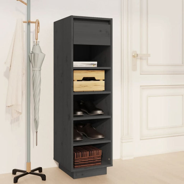 Pantofar, gri, 34x30x105 cm, lemn masiv de pin - WALTI WALTI