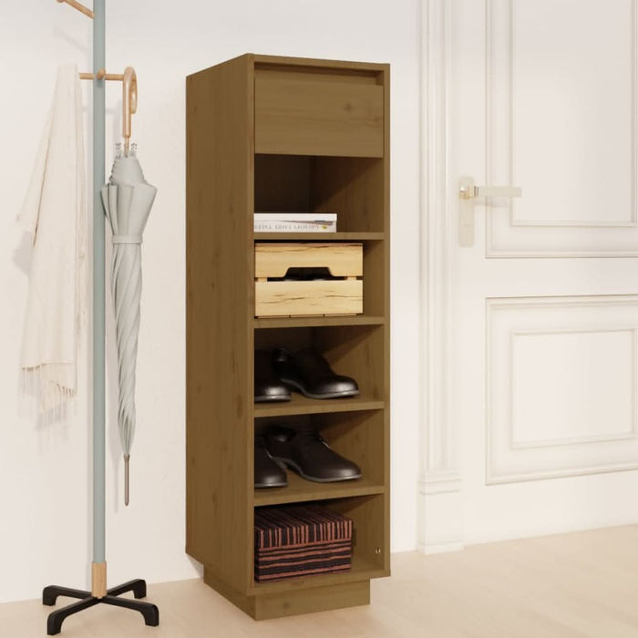 Pantofar, maro miere, 34x30x105 cm, lemn masiv de pin - WALTI WALTI