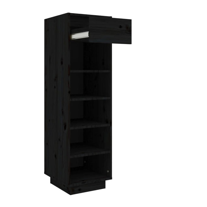 Pantofar, negru, 34x30x105 cm, lemn masiv de pin - WALTI WALTI