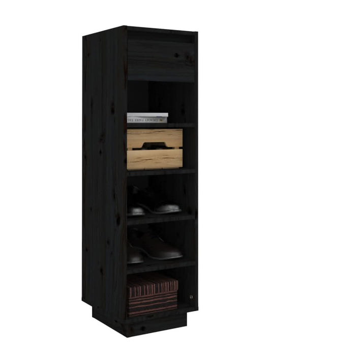 Pantofar, negru, 34x30x105 cm, lemn masiv de pin - WALTI WALTI