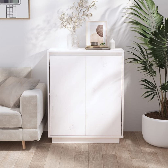 Servantă albă 60x34x75 cm din lemn masiv de pin - WALTI WALTI