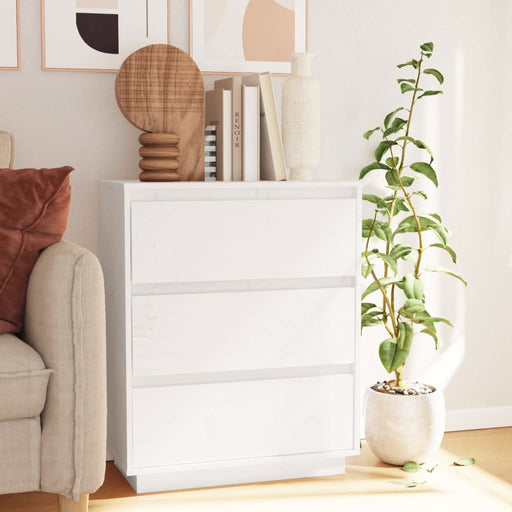 Servantă albă 60x34x75 cm din lemn masiv de pin - WALTI WALTI