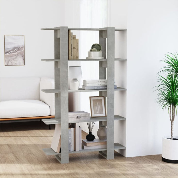 Bibliotecă/Separator cameră, gri beton, 100x30x160 cm - WALTI WALTI