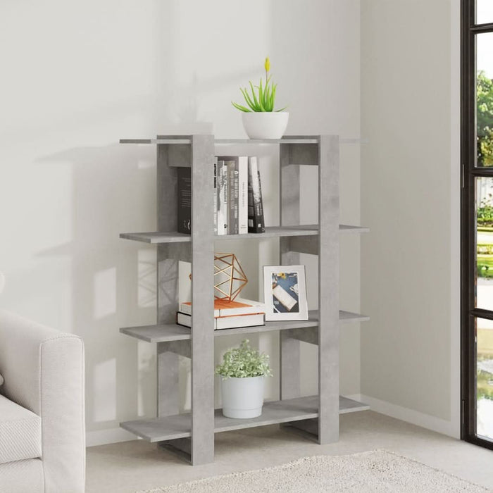 Bibliotecă/Separator cameră, gri beton, 100x30x123,5 cm - WALTI WALTI