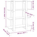 Bibliotecă/Separator cameră, gri beton, 100x30x123,5 cm - WALTI WALTI