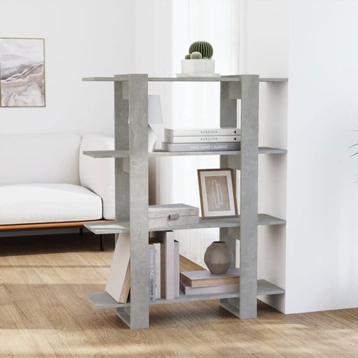 Bibliotecă/Separator cameră, gri beton, 100x30x123,5 cm - WALTI WALTI