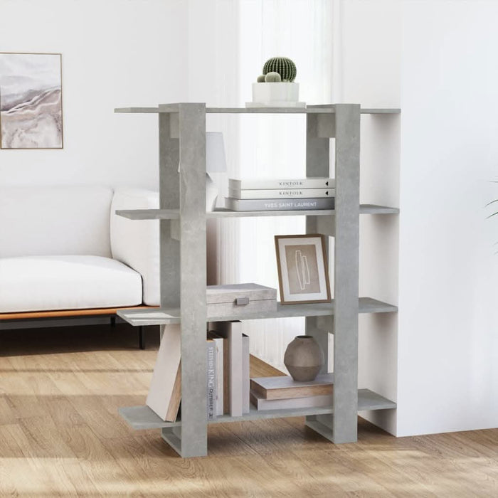 Bibliotecă/Separator cameră, gri beton, 100x30x123,5 cm - WALTI WALTI