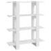 Bibliotecă/Separator cameră, alb extralucios, 100x30x123,5 cm - WALTI WALTI
