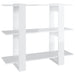 Bibliotecă/Separator cameră, alb extralucios, 100x30x87 cm - WALTI WALTI
