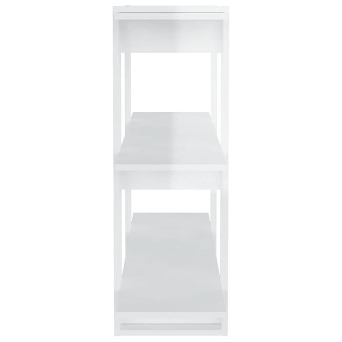 Bibliotecă/Separator cameră, alb extralucios, 100x30x87 cm - WALTI WALTI