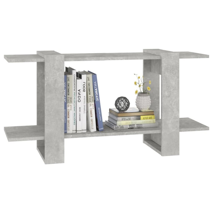 Bibliotecă, gri beton, 100x30x51 cm, lemn compozit - WALTI WALTI