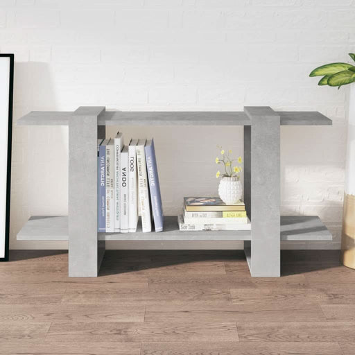 Bibliotecă, gri beton, 100x30x51 cm, lemn compozit - WALTI WALTI