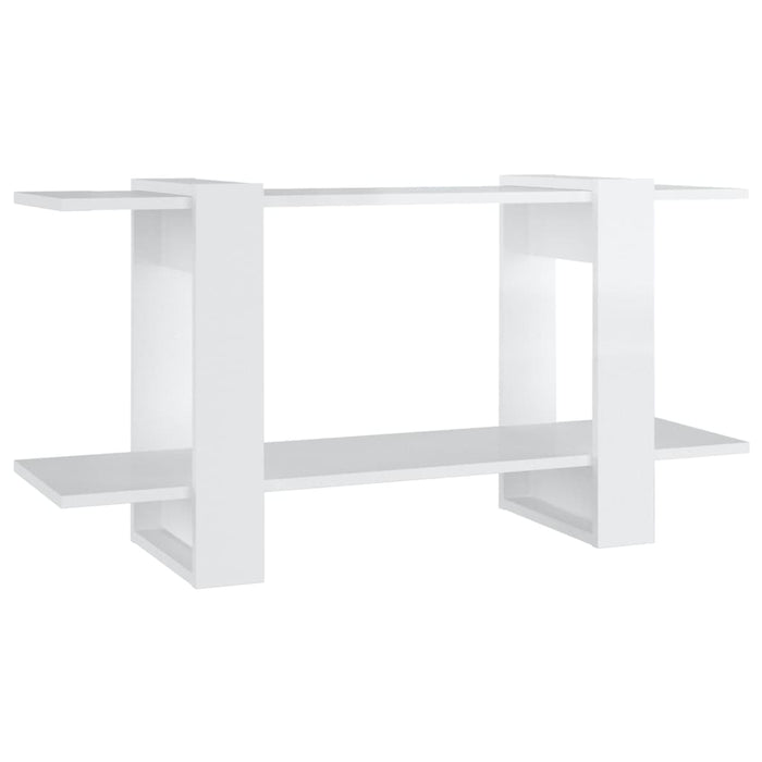 Bibliotecă, alb extralucios, 100x30x51 cm, lemn compozit - WALTI WALTI