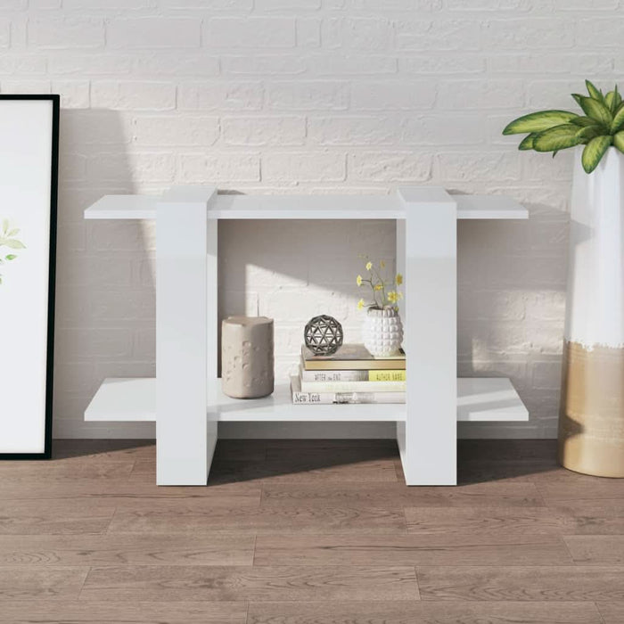 Bibliotecă/Separator cameră, alb extralucios, 80x30x51 cm - WALTI WALTI