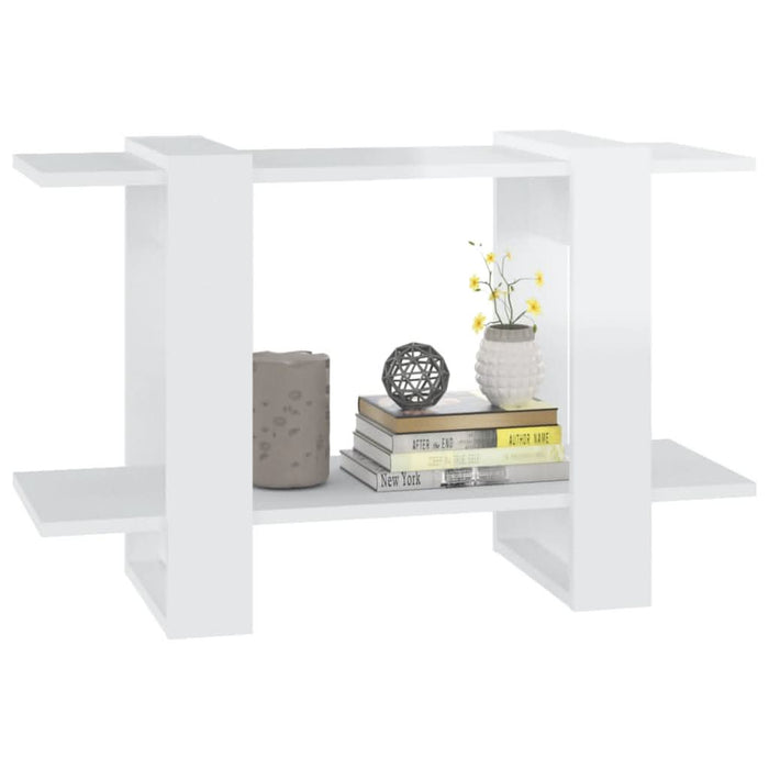 Bibliotecă/Separator cameră, alb extralucios, 80x30x51 cm - WALTI WALTI